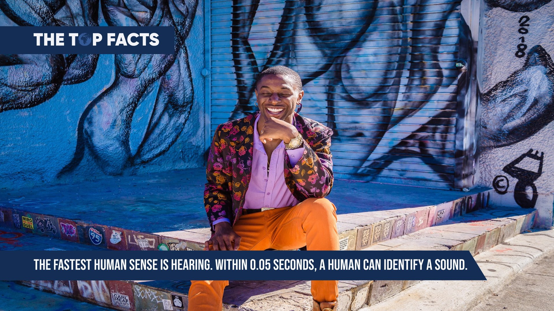The fastest human sense is hearing. Within 0.05 seconds, a human can identify a sound