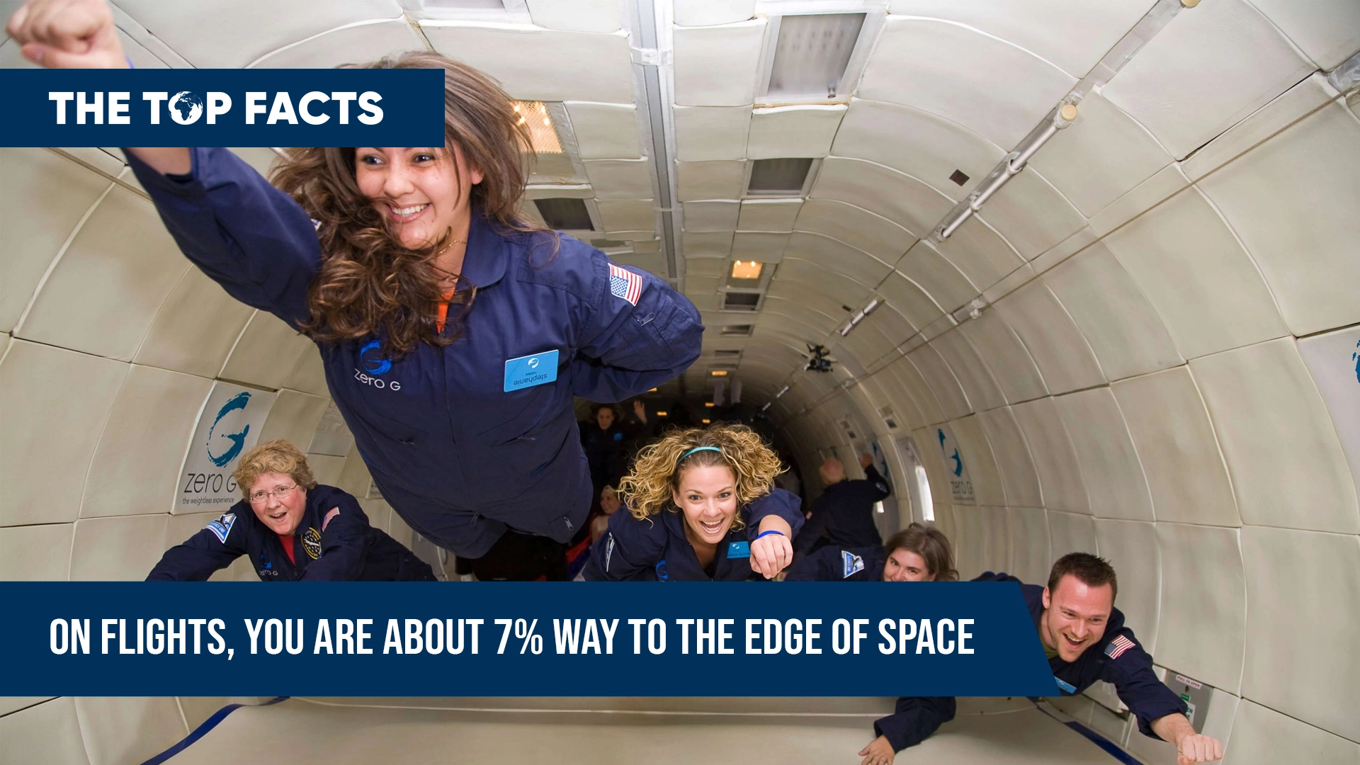 On flights, you are about 7% way to the edge of space
