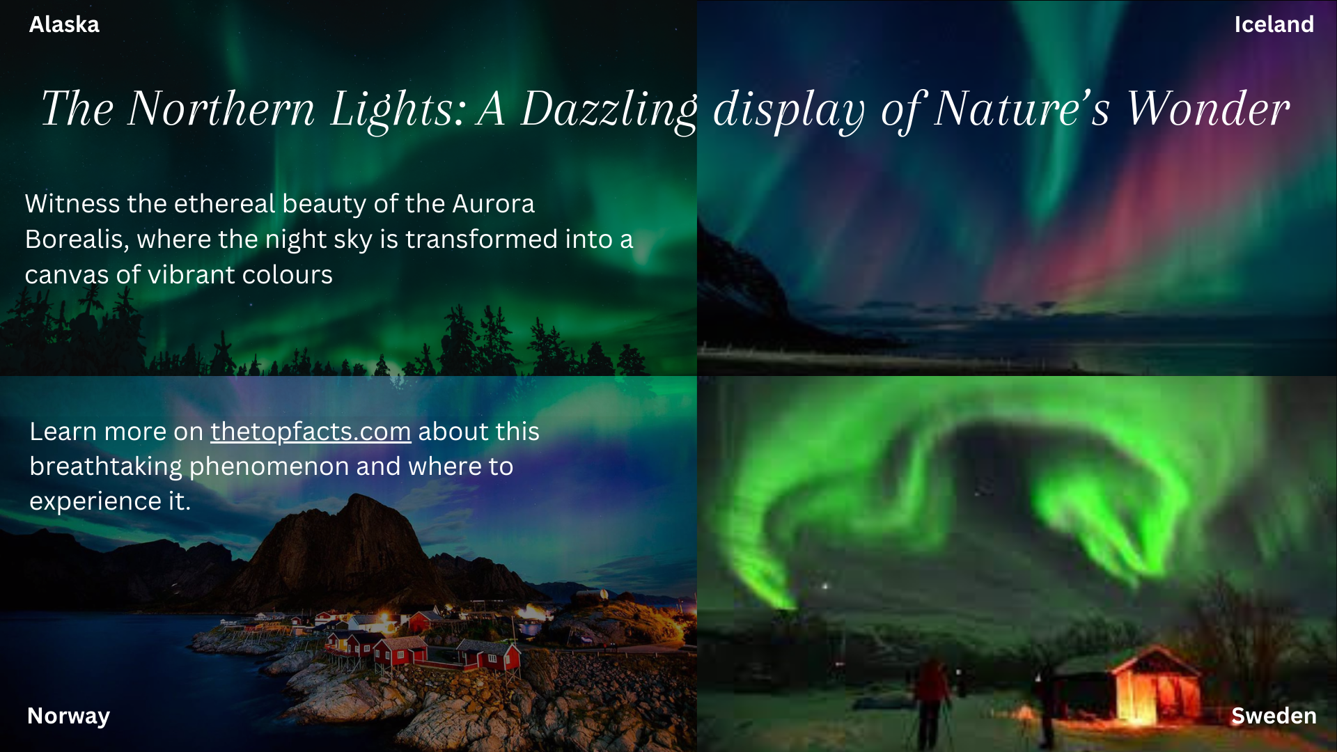 Best place to visit in December is surely the Northern lights
